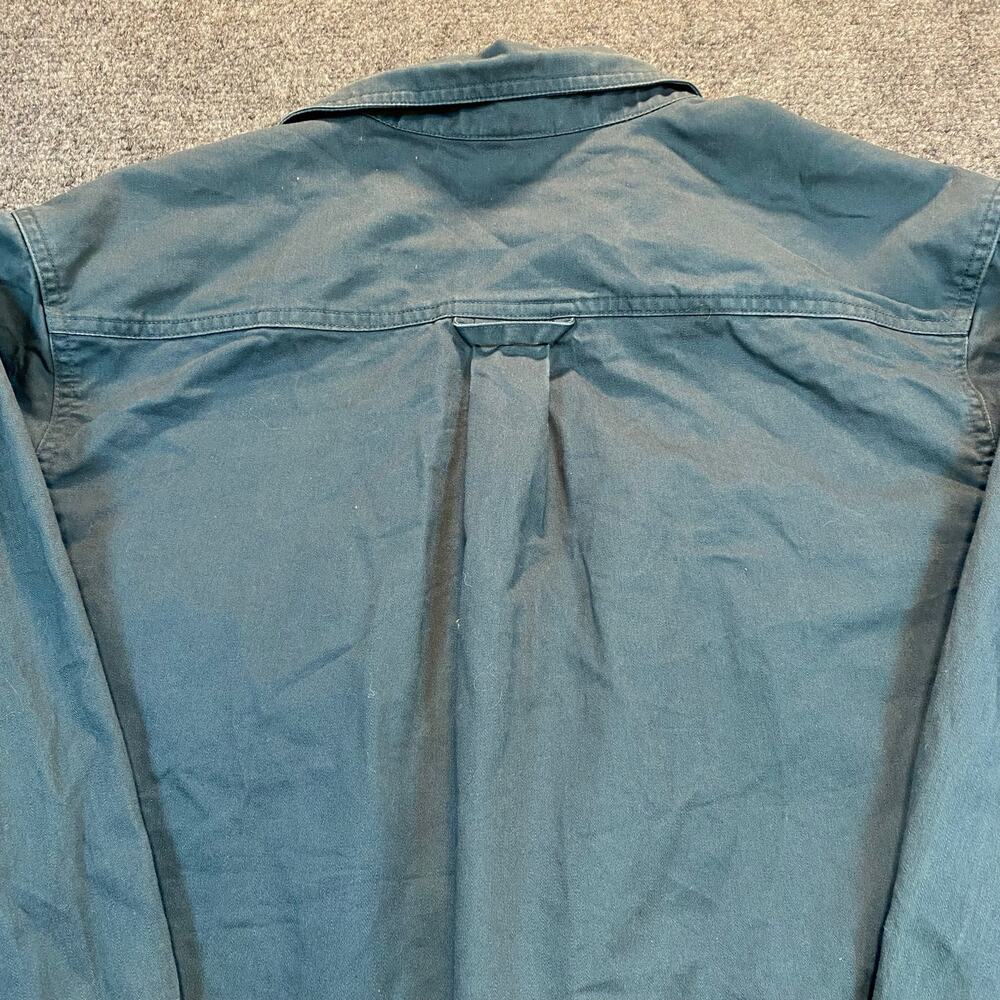 Nike SB Mens Large Green Long Sleeve Button Down Shirt Front Pockets - Picture 6 of 8